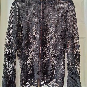 Project Runway Black Lace Blouse